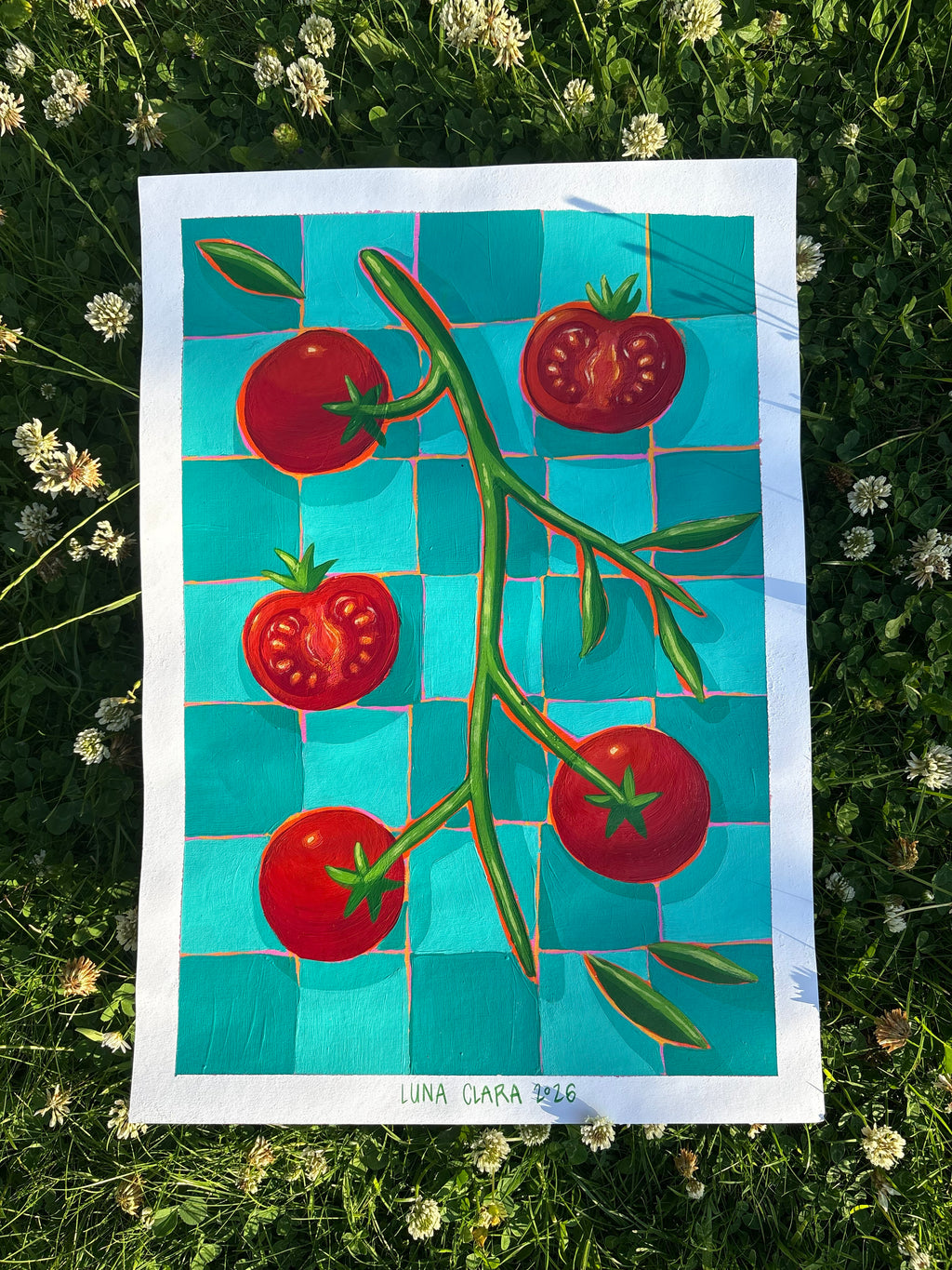 Originalt maleri på kvalitetspapir